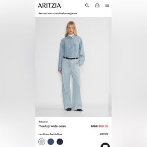 Aritzia Babaton Light Blue Wide-Leg Jeans